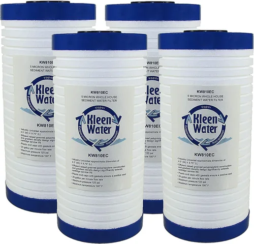 Miniatura 7 de KleenWater KW810EC Cartucho de repuesto para filtro de agua de sedimentos para toda la casa, 5 micras, 4.5 x 9.875 pulgadas (1 paquete)