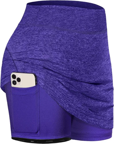 Fulbelle falda pantalón deportiva para mujer, con bolsillos, para tenis, golf, para el verano