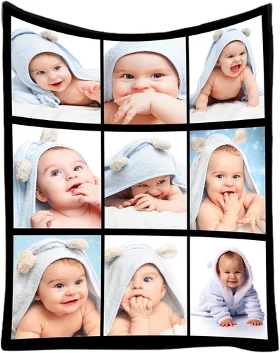 Miniatura 12 de Manta personalizada con texto en imagen, fotos, regalos para adultos, niños, novia, novio, Navidad, Halloween, día del padre, madre, San Valentín