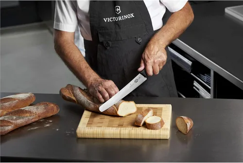 Miniatura 2 de Victorinox Cuchillo de pan Fibrox de 10.25 pulgadas con borde dentado ultraafilado, color negro