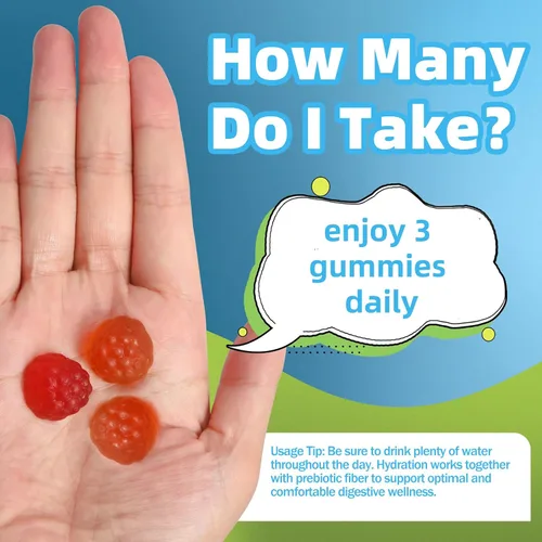 Miniatura 5 de AFXMATE Gomitas de suplemento de fibra para adultos, 0.25 oz de fibra sin azúcar, veganas y sin gluten, salud digestiva, apoyo a la regularidad, 120
