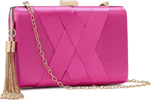 Miniatura 2 de CARIEDO Bolso de mano de noche para mujer de tela manchada para boda graduación noche fiesta F