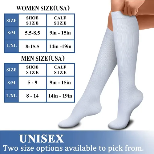 Miniatura 7 de CHARMKING - Calcetines de compresión para mujeres y hombres (3 pares), 15-20 mm Hg, el mejor apoyo para atletismo, running o ciclismo, mejora