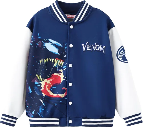 Miniatura 12 de Chaqueta bomber de Disney Marvel Spider Man Toy Story Cars McQueen, abrigo universitario de cárdigan, ligera, con botones de presión, sudaderas