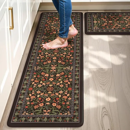 Miniatura 19 de Collive Tapetes de Cocina Acolchados Anti Fatiga, Tapete de Piso de Cocina Impermeable Antideslizante, Alfombras de Escritorio, Alfombra Cómoda