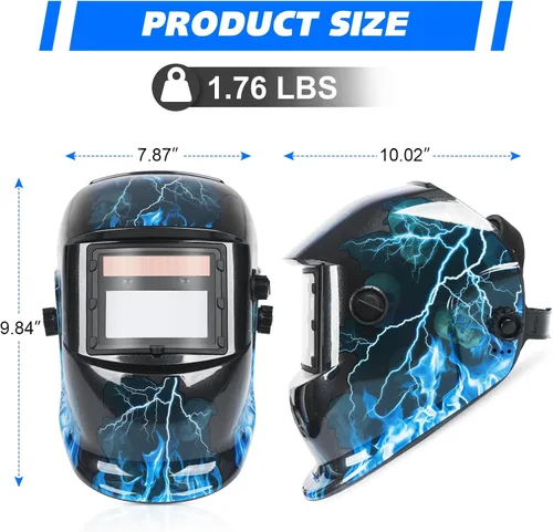Miniatura 2 de Casco de soldadura con oscurecimiento automático de color real con capucha con rango de sombra ajustable 4/9-13 para máscara de soldador de arco