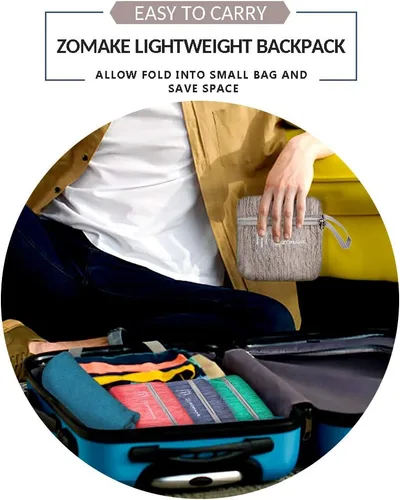 Miniatura 5 de ZOMAKE Mochila plegable ultraligera de 25 litros, mochilas de senderismo plegables resistentes al agua, mochila plegable pequeña para viajes