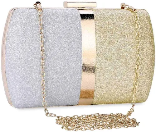 Miniatura 6 de Selight Bolso de mano con purpurina para mujer, bolso de noche de boda, bolso formal para novia, bolso de fiesta de graduación, cóctel