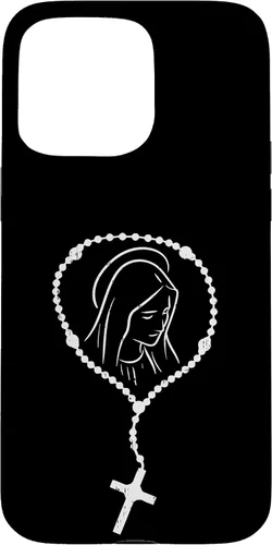 Miniatura 27 de iPhone 11 Rosario Virgen María Dios Jesús Fe religioso católico estuche de regalo