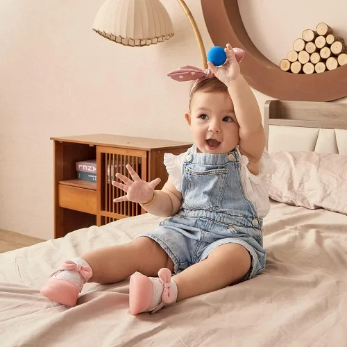 Miniatura 3 de Zapatos de bebé para niño y niña, zapatos de malla transpirable para caminar, suela de goma antideslizante, zapatos de cuna para primeros pasos