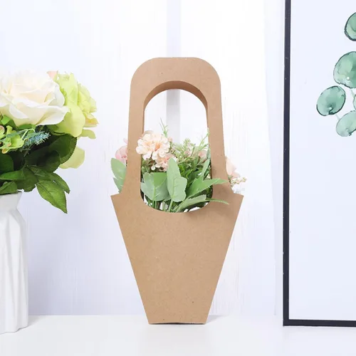 Miniatura 3 de Enorteen 30 bolsas de regalo de papel kraft con asa – Bolsas de regalo de ramo para Acción de Gracias, cumpleaños, bodas y regalos de fiesta