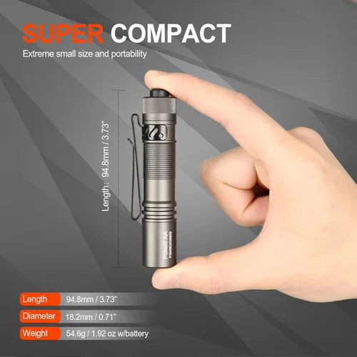 Miniatura 4 de ACEBEAM Pokelit AA Mini linterna recargable con clip, linterna EDC de bolsillo de 1000 lúmenes altos, linterna pequeña súper brillante, linterna LED
