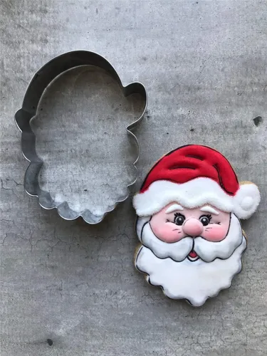 Miniatura 5 de LILIAO Cortador de galletas con cara de Papá Noel de Navidad - 3.4 x 4.3 pulgadas - Acero inoxidable