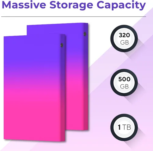 Miniatura 5 de Disco duro externo portátil de 500 GB, USB 3.0 Ultra Slim HDD de 2.5 pulgadas, almacenamiento Plug & Play para PC, laptop, escritorio, consola