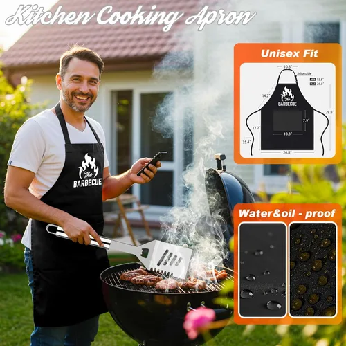 Miniatura 3 de ROMANTICIST Juego de 26 herramientas de parrilla de acero inoxidable, accesorios de parrilla de alta resistencia, regalos para hombres y papá, kit