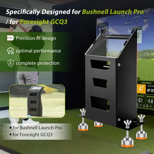 Miniatura 2 de Funda protectora de metal portátil para Bushnell Launch Pro Golf Launch Monitor Simulador, Visual Golf Launch Monitor Shield para Foresight GC3