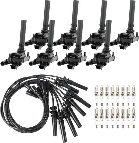 Miniatura 9 de Paquete de 3 bobinas de encendido UF156 y 6 bujías de iridio y 3 cables de bujía compatibles con Toyota 4Runner T100 Tacoma Tundra 1995-2004 3.4L