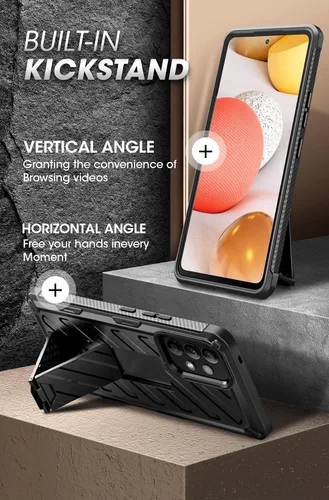 Miniatura 3 de SUPCASE Funda para Samsung Galaxy A53 5G (2022), delgada, resistente a prueba de golpes [serie Unicorn Beetle] con soporte (negro)