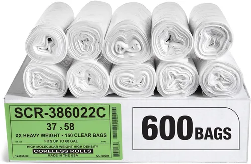 Miniatura 16 de Aluf Plastics - Bolsas de basura de 7-10 galones (paquete comercial de 1000 unidades) - Serie de reducción de fuente, valor de alta densidad