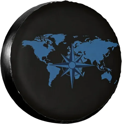 Miniatura 8 de Bee Crown Flowers Embroidery Spare Tire Cover Wheel Protectors Dust-Proof Wheel Tire Cover Fit Trailer, Rv, Sand Many Vehicle 14inch