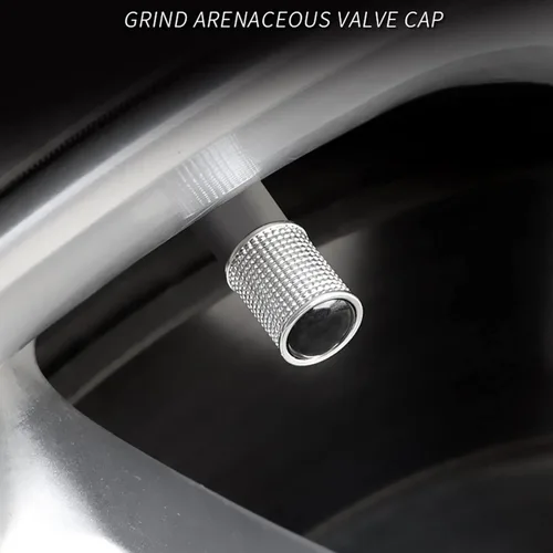 Miniatura 7 de 4 piezas tapas metálicas para vástago de válvula de neumático de automóvil, tapas de vástago de válvula automática, tapas de vástago de válvula