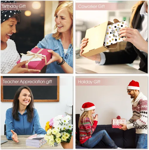 Miniatura 5 de Sherr 36 blocs de notas inspiradores, recuerdos de fiesta, mini diario motivacional, cuaderno de líneas y puntos con purpurina, bloc de notas