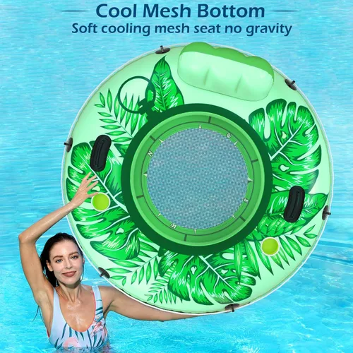 Miniatura 2 de Jasonwell Flotador inflable de tubo de río, flotador de río resistente, flotadores de piscina para lago, tubos de agua de primera calidad para Verde