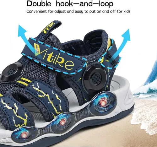 Miniatura 3 de VITUOFLY Sandalias para niños al aire libre senderismo deportes sandalias niñas piscina playa zapatos de verano zapatos de agua zapatillas