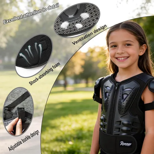 Miniatura 6 de Reomoto Kids Full Body Protector Youth Dirt Bike Gear for Motorcycle Cycling Skiing Motorbike Riding Bike Vest with Knee Elbow Protectors