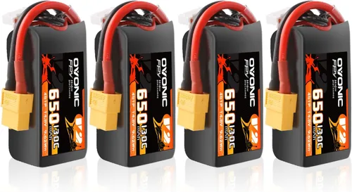 OVONIC Batería Lipo 4S 650mAh 14.8V 130C Batería con enchufe XT60 para RC Car Truck RC Vehículos RC Barco, Dron, Avión RC Quadcopter, Helicóptero