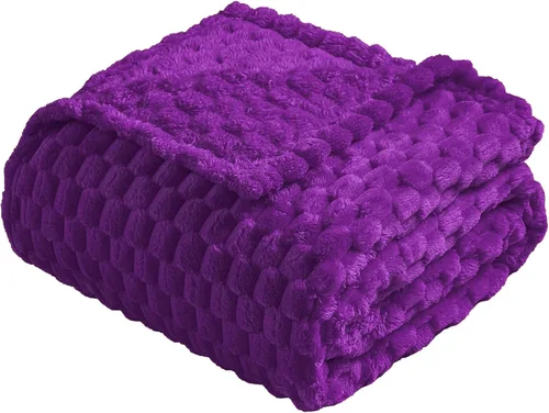 Miniatura 103 de Vessia - Manta de forro polar de franela (50x70 pulgadas), manta 3D de jacquard negra, esponjosa y cálida para sofá, sillón, cama, silla, 300GSM
