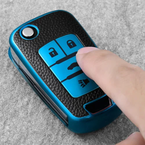 Miniatura 4 de ELOHEI Funda para llavero de Chevy, funda de TPU suave para Chevy Chevrolet Equinox Camaro Cruze Malibu Sonic Volt Park Impala Buick Encore Allure