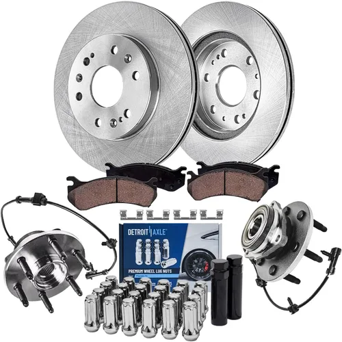 Miniatura 53 de Detroit Axle - 4 rotores de freno para Ford 2012 2013 2014 F-150 Lobo, repuesto de rotores de freno de disco: rotor delantero de 13.78 pulgadas