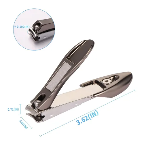 Miniatura 6 de Cortaúñas MANTIS Heavy Duty Deluxe Cortacuñas, sin salpicaduras, sin cortar, acero inoxidable japonés 420j2, diseño biónico para uñas masculinas
