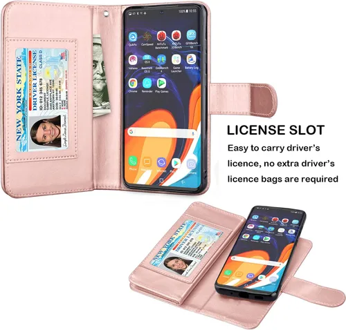 Miniatura 3 de Njjex Funda para Galaxy S20 Ultra 5G, para Samsung Galaxy S20 Ultra (6.9 pulgadas), [9 ranuras para tarjetas] Funda de piel sintética para tarjetas