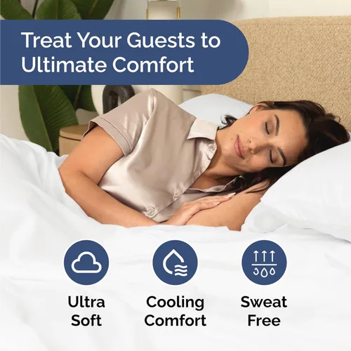 Miniatura 3 de Paquete de 16 sábanas bajeras - (16) sábanas bajeras tamaño Split King con bolsillos profundos - Ropa de cama a granel para hoteles, spas y Airbnbs