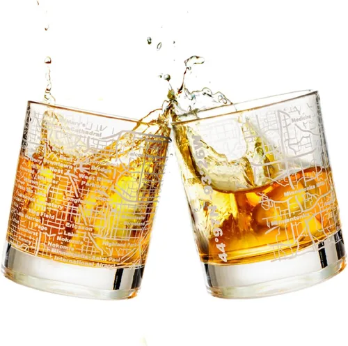 Miniatura 24 de Greenline Goods - Vasos de whisky, juego de regalo de 2 vasos de 284ml para amantes de Washington, DC, grabado con mapa de Washington, DC Vaso