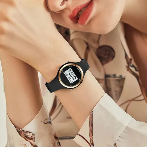 Miniatura 60 de Women LED Display Elecreonic Watch Fashion Chrono Alarm Digital Clock Woman Outdoor Sport Wirstwatch