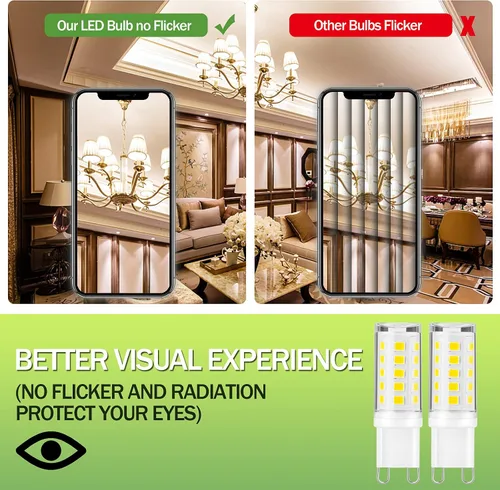 Miniatura 4 de Bombillas LED G9, 3 W, equivalente a bombillas halógenas de 300 lm y 30 W, bombillas LED de ahorro de energía, para candelabro, aplique de pared