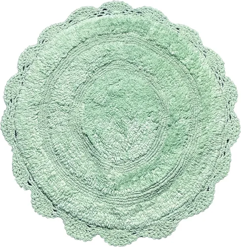 Miniatura 59 de Chardin home Alfombra de baño de ganchillo beige, alfombra de baño ovalada 100% algodón con borde de ganchillo artesanal hecho a mano, alfombra