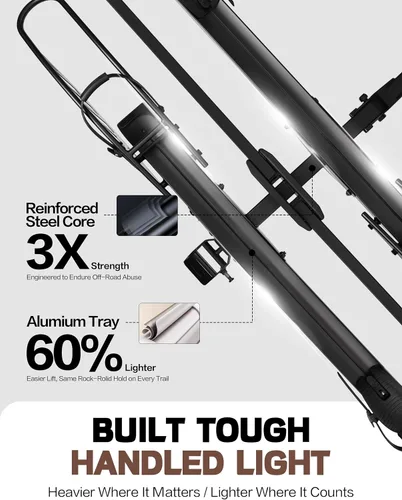 Miniatura 7 de Young Electric Enganche 2 portabicicletas, capacidad de 200 libras, soporte de plataforma para bicicleta eléctrica, hasta 5 pulgadas de grasa