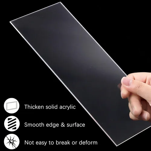 Miniatura 4 de JOERSH 4 raspadores acrílicos para tartas, peines transparentes, glaseado, crema de mantequilla, borde más suave para decoración de crema