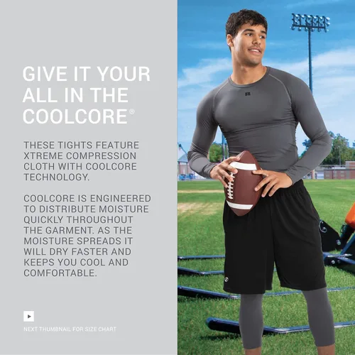 Miniatura 6 de Russell Athletic Men's Coolcore Compression 78 Tight