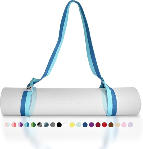 Miniatura 11 de Tumaz Correa para esterilla de yoga [alfombrilla no incluida] (2 tamaños) con textura delicada extra gruesa y cómoda, soporte ajustable