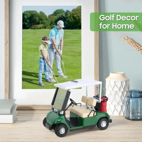 Miniatura 5 de 10L0L Mini carrito de golf, despertador, pantalla LCD, calendario, regalos de golf para hombres, aficionados, golfistas, recuerdo de carrera Verde