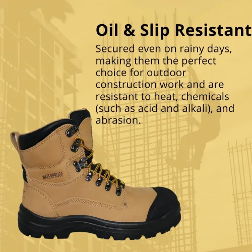 Miniatura 5 de WOLF Work Boot 100% Waterproof Genuine Leather Oil, Impact, Compression & Puncture Resistant Electrical Hazards Non-Slip Sole Padded