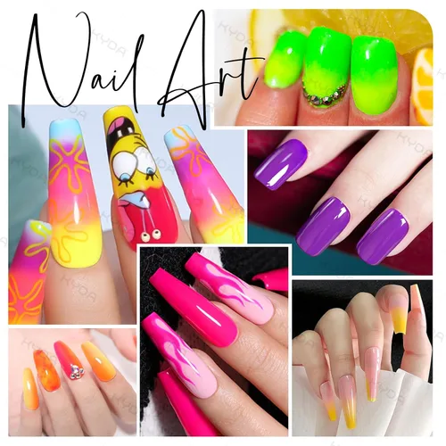 Miniatura 2 de Ownest 12 cajas de polvo de pigmento para uñas, pigmentos de uñas de color fluorescente coloridos, polvo, brillantina, degradado, iridiscente