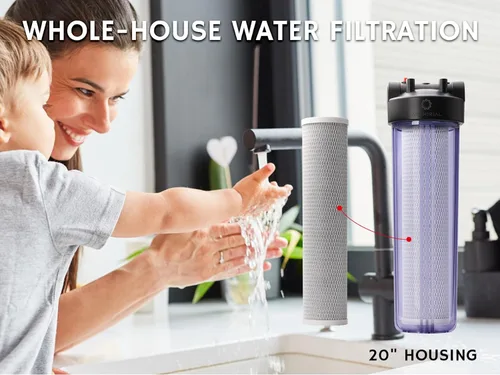 Miniatura 3 de Airthereal Carcasa de filtro de agua para toda la casa, filtro de sedimentos para agua de pozos y ciudades, cartuchos de filtro de agua