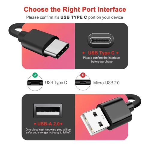 Miniatura 2 de Cargador de pistola de masaje de 5 V 2 A, cable de alimentación USB C compatible con Sportnear Mini, Renpho Mini, Bob y Brad T2 C2 Q2, Medcursor