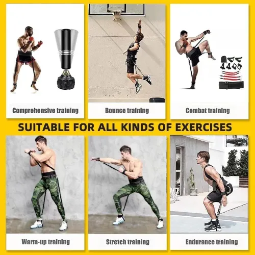 Miniatura 2 de Bandas de resistencia de boxeo, bandas de resistencia de velocidad de agilidad y fuerza de piernas para hombres y mujeres, ejercicio Power Punch Pro
